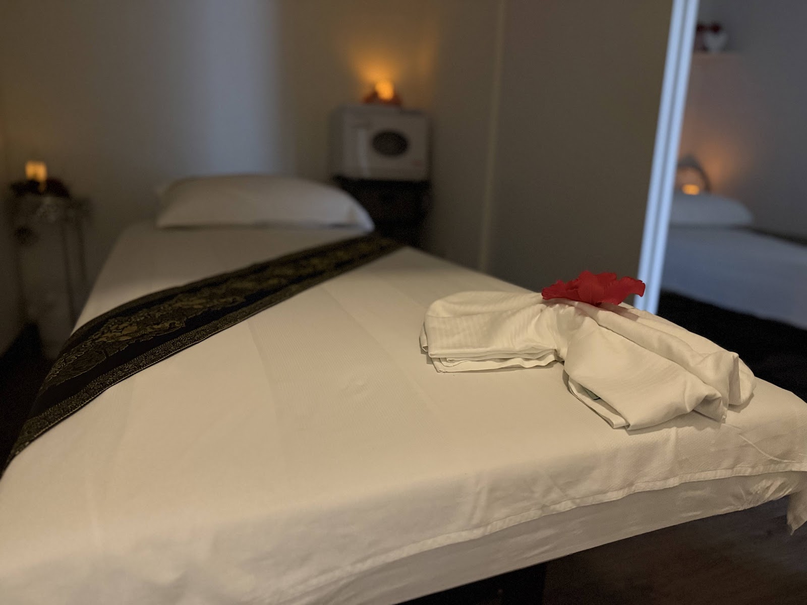 A peaceful treatment room at Body Fix Thai Massage